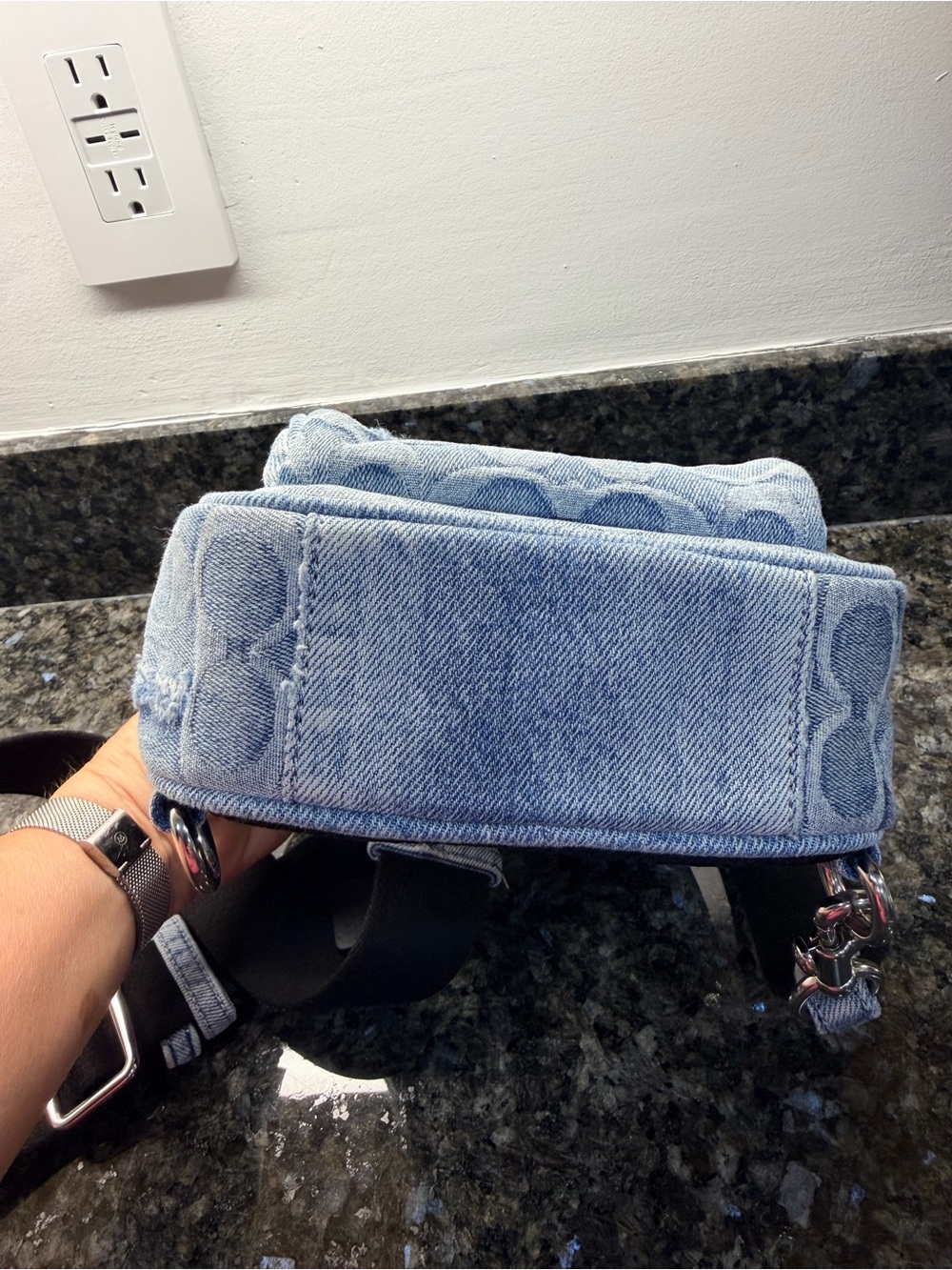 Coach Denim Racer Sling Unisex CET95 - Picture 4 of 9